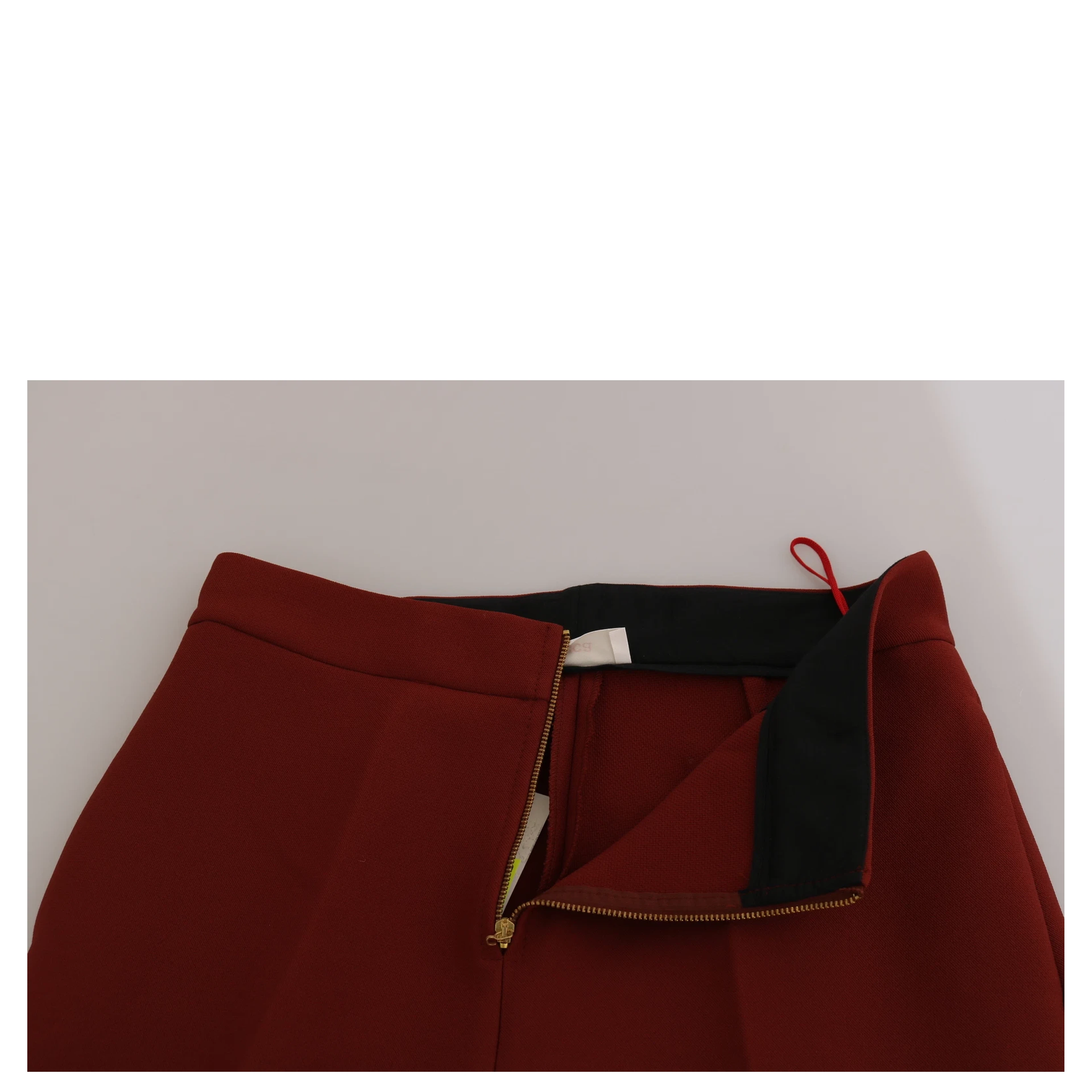 Red High Waist Cropped Flared Dress Formal Trouser Pants