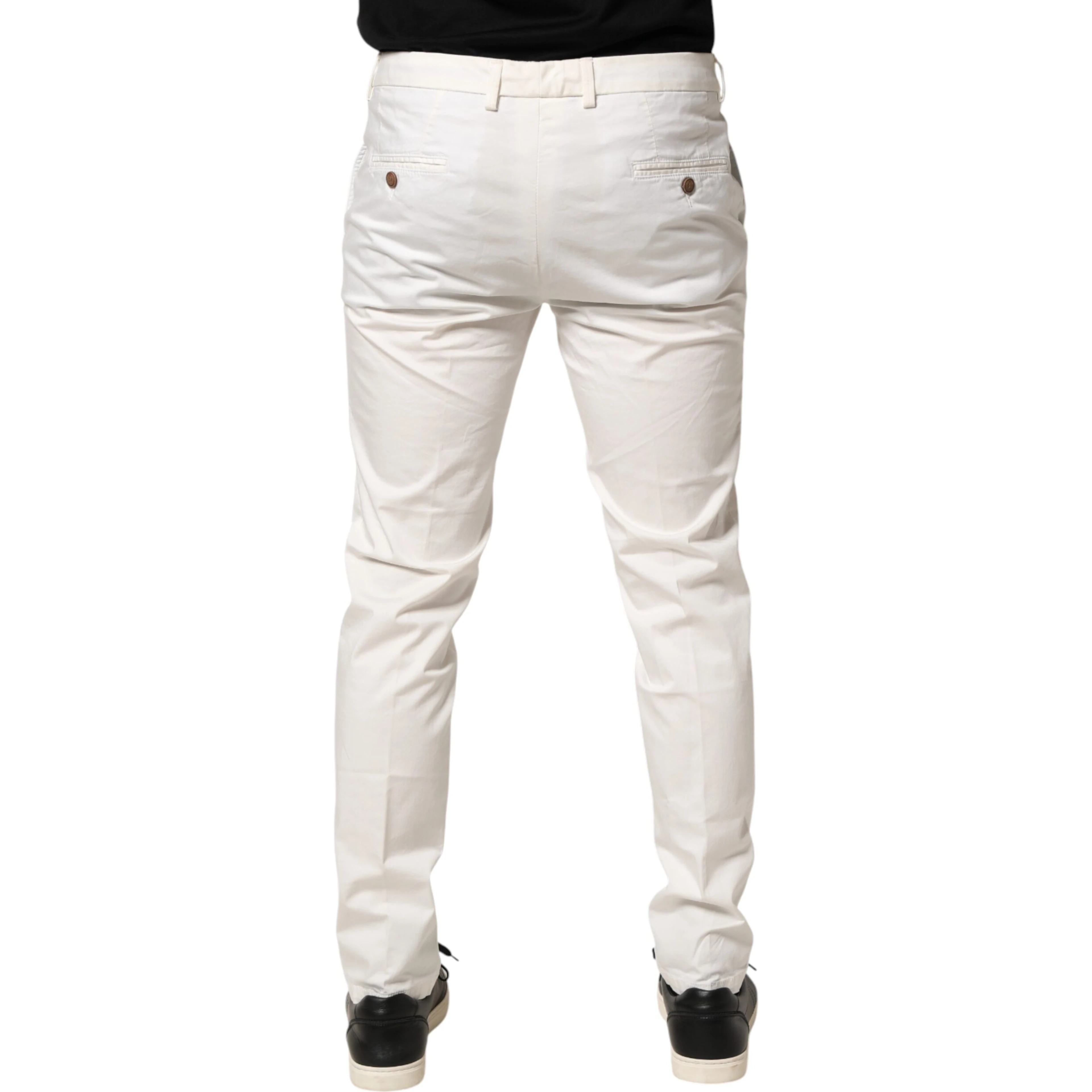White Tapered Dress Formal Trouser Pants