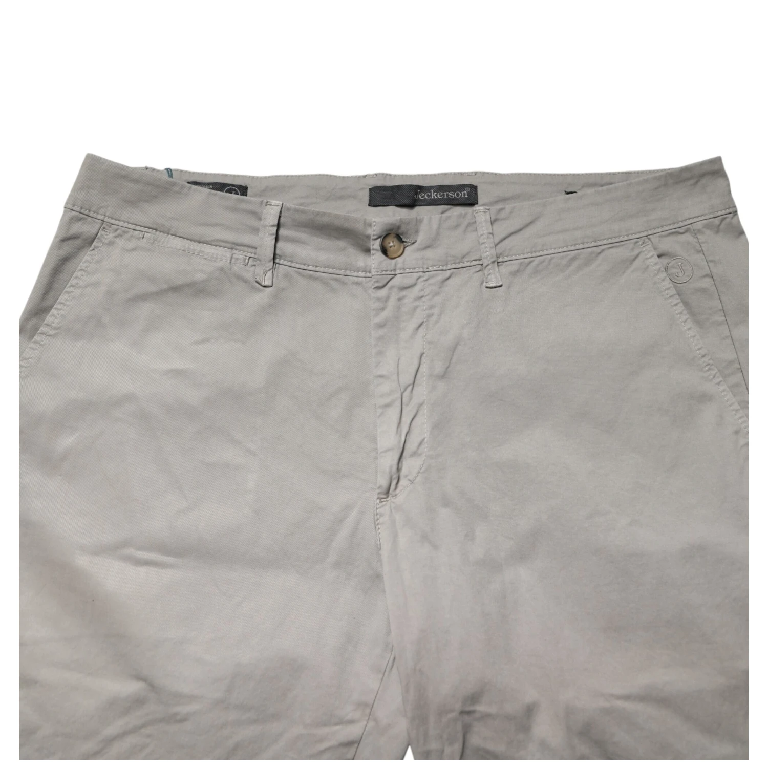 Gray Cotton Stretch Tapered Fit Men Chino Trouser Pants