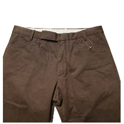 Brown Straight Cut Mid Waist Chino Men Trouser Pants