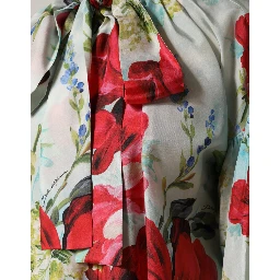Multicolor Floral Long Sleeves Blouse Top