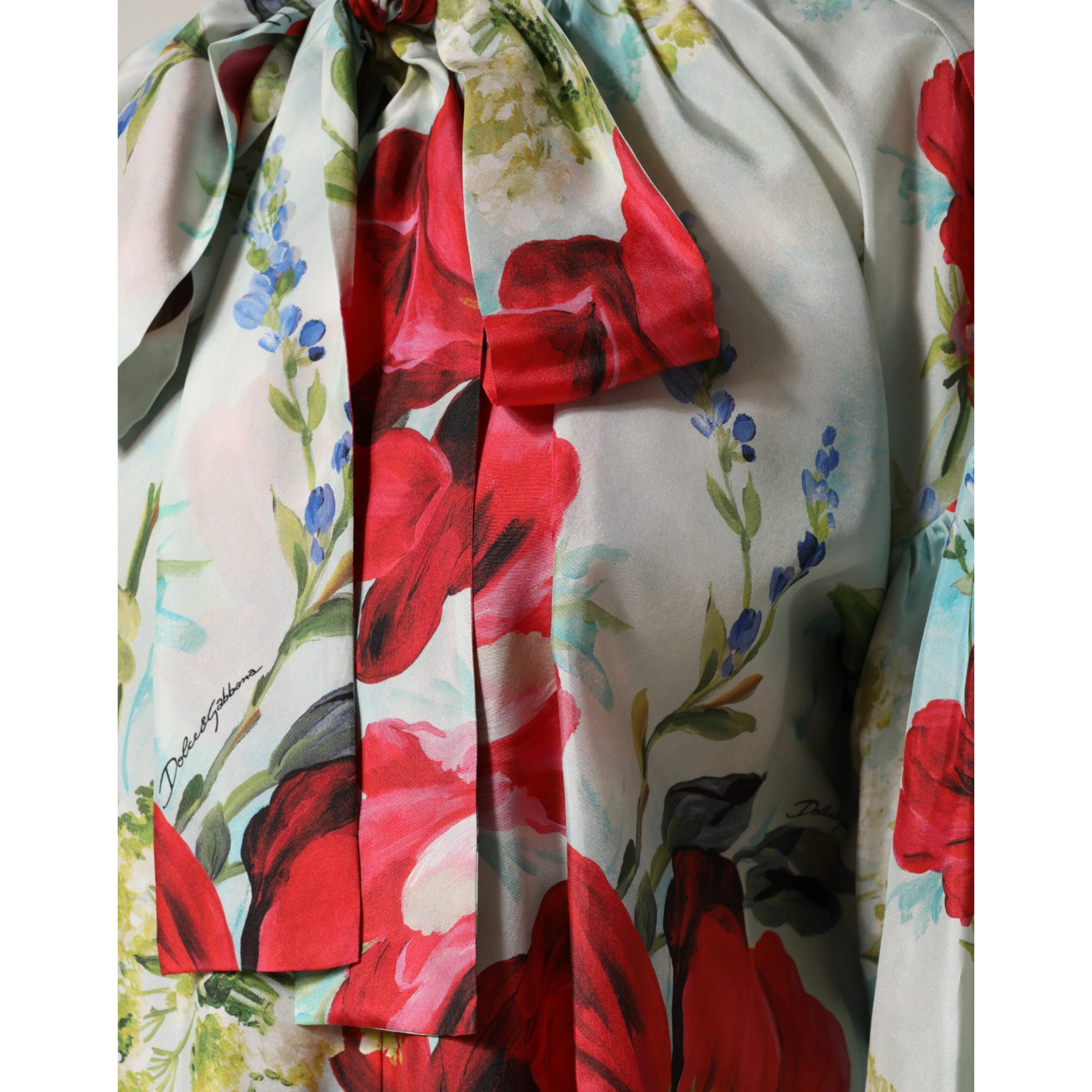Multicolor Floral Long Sleeves Blouse Top