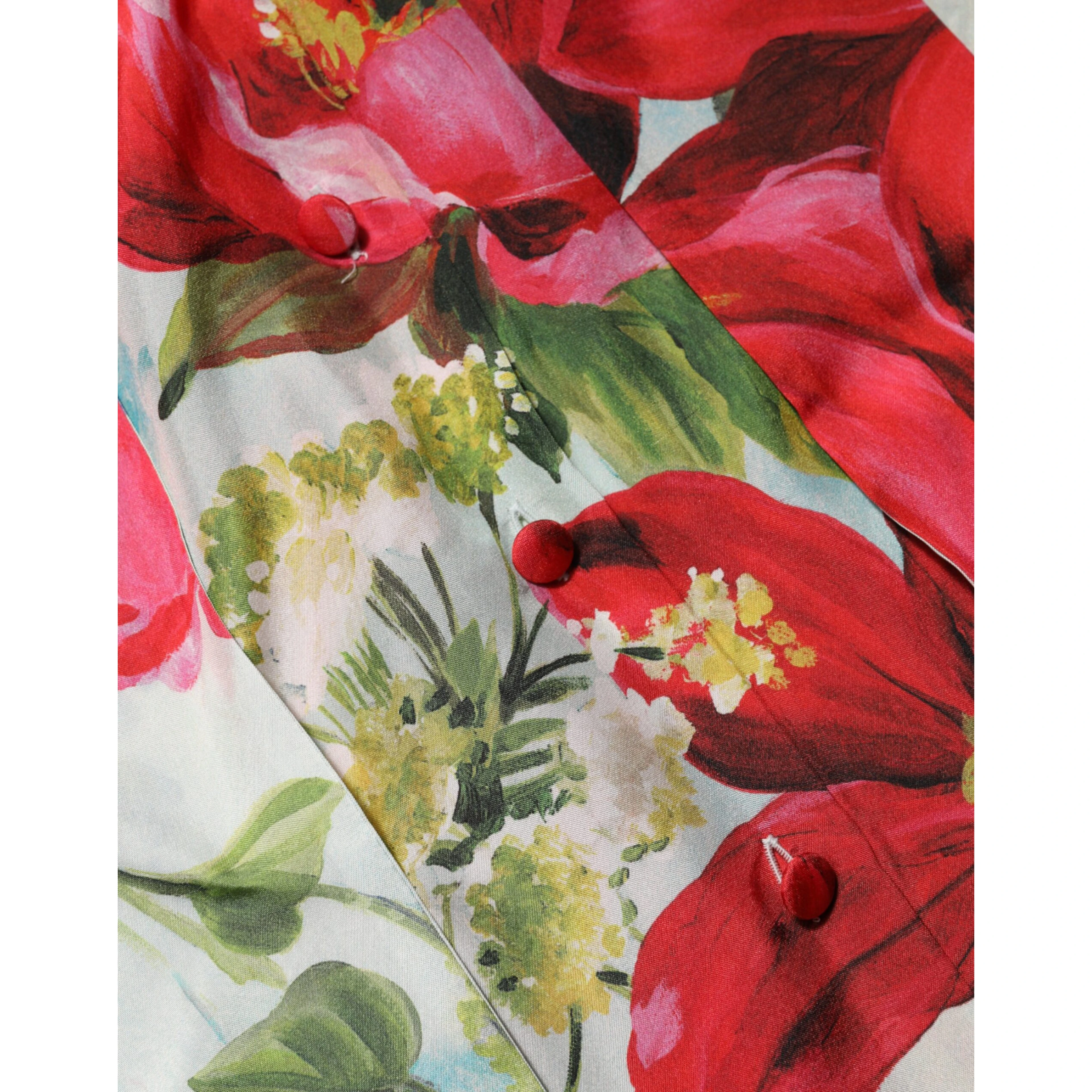 Multicolor Floral Long Sleeves Blouse Top