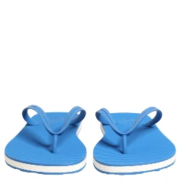 Blue White Logo Beachwear Flats Slipper Shoes