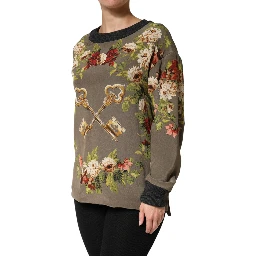 Enchanted Sicily Silk Crewneck Blouse Sweater