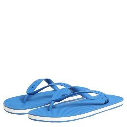 Blue White Logo Beachwear Flats Slipper Shoes