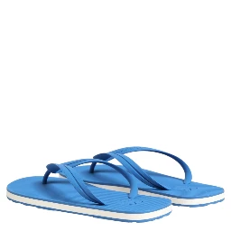 Blue White Logo Beachwear Flats Slipper Shoes