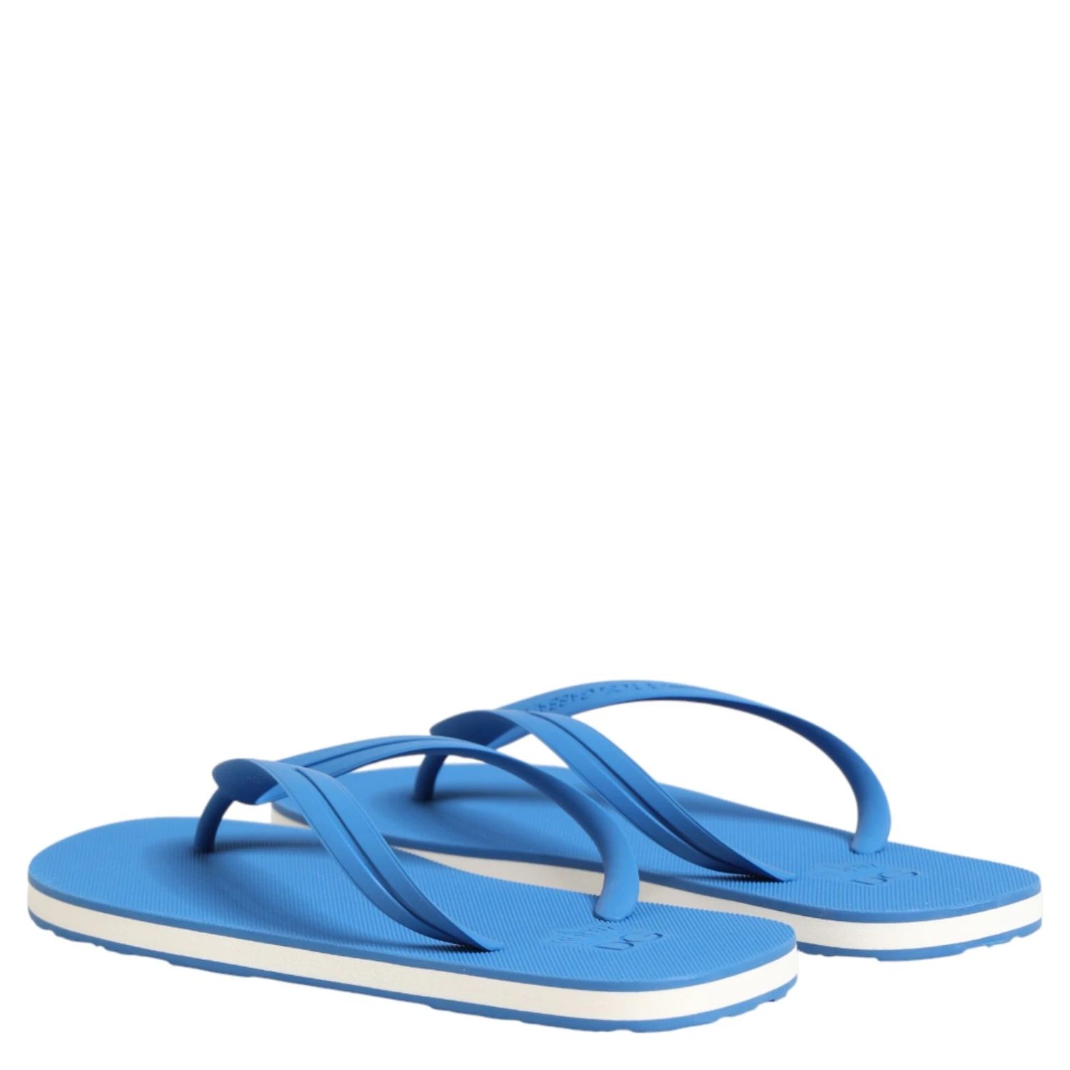 Blue White Logo Beachwear Flats Slipper Shoes