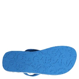Blue White Logo Beachwear Flats Slipper Shoes