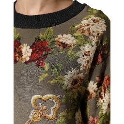 Enchanted Sicily Silk Crewneck Blouse Sweater