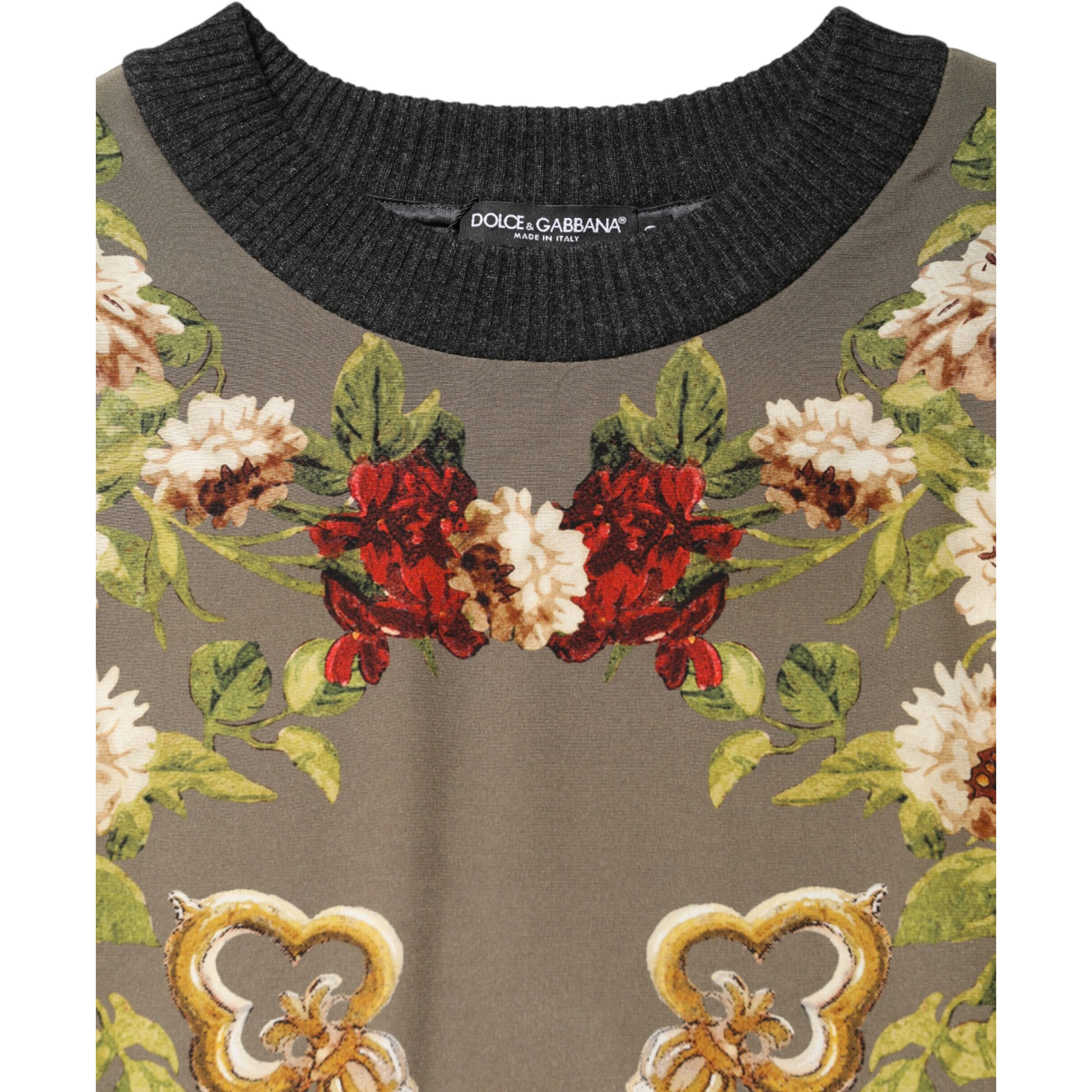 Enchanted Sicily Silk Crewneck Blouse Sweater