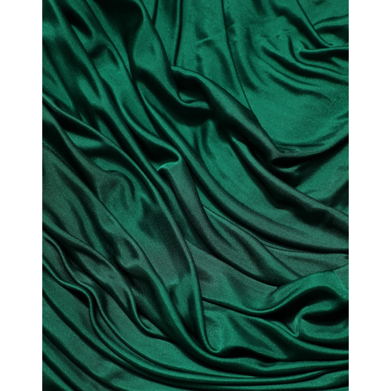 Green Viscose Drape Jersey Organzine Tank Top