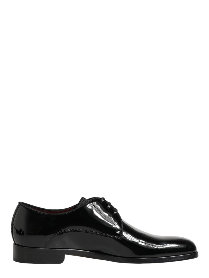 Black Calfskin Leather Derby Dress Shoes