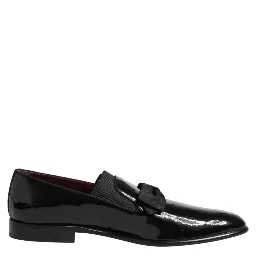 Black Leather Slip On Dress Men Loafers Shoes