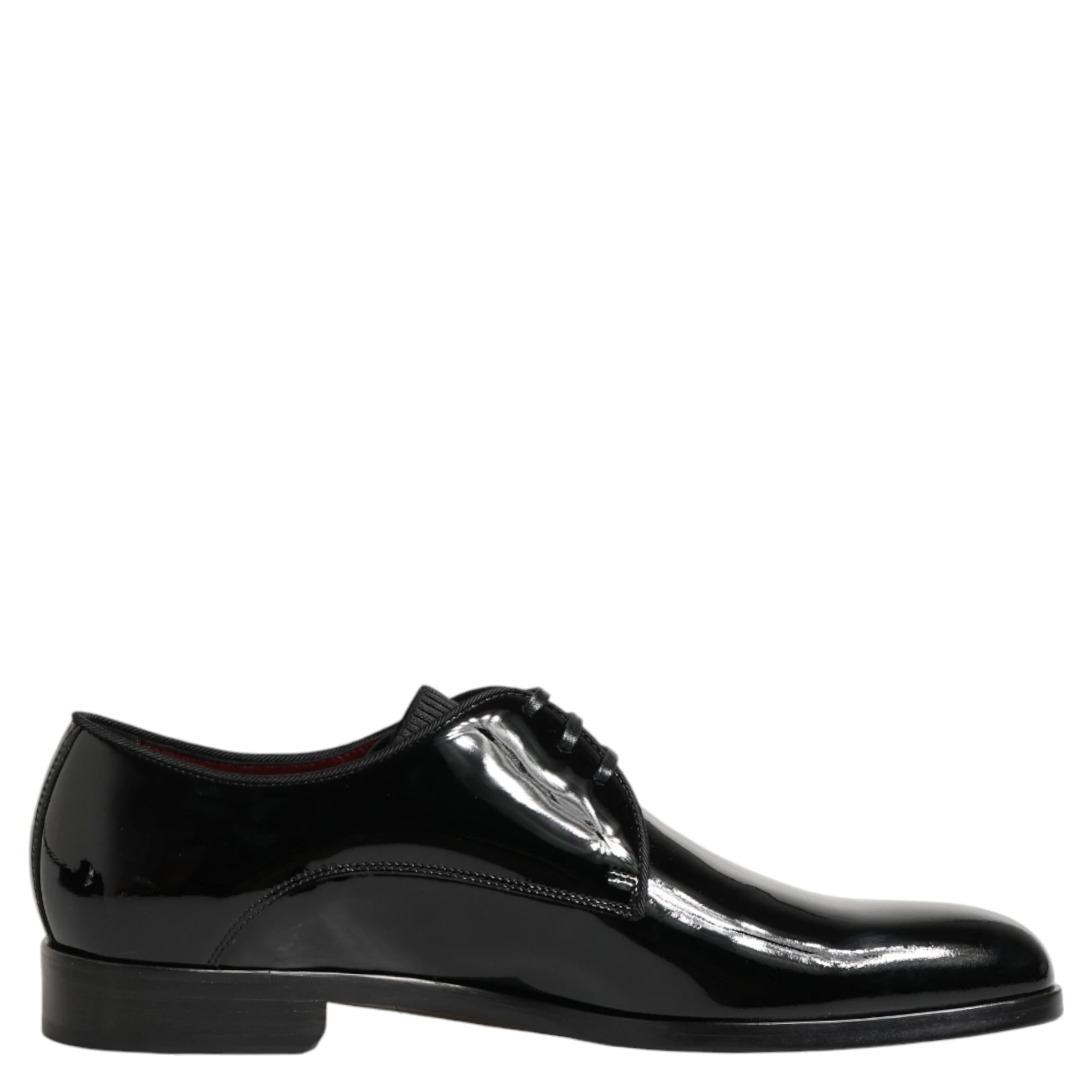 Black Calfskin Leather Derby Dress Shoes