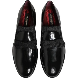 Black Leather Slip On Dress Men Loafers Shoes