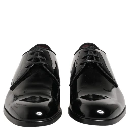 Black Calfskin Leather Derby Dress Shoes