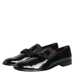 Black Leather Slip On Dress Men Loafers Shoes