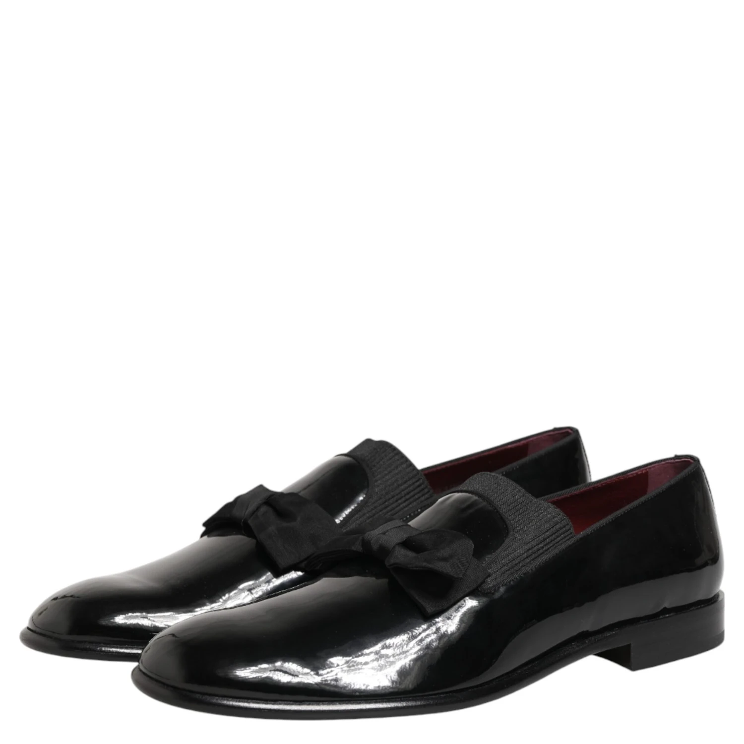 Black Leather Slip On Dress Men Loafers Shoes