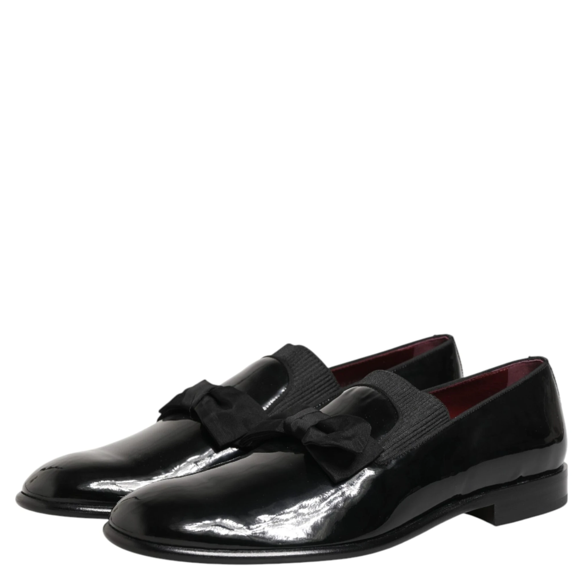 Black Leather Slip On Dress Men Loafers Shoes