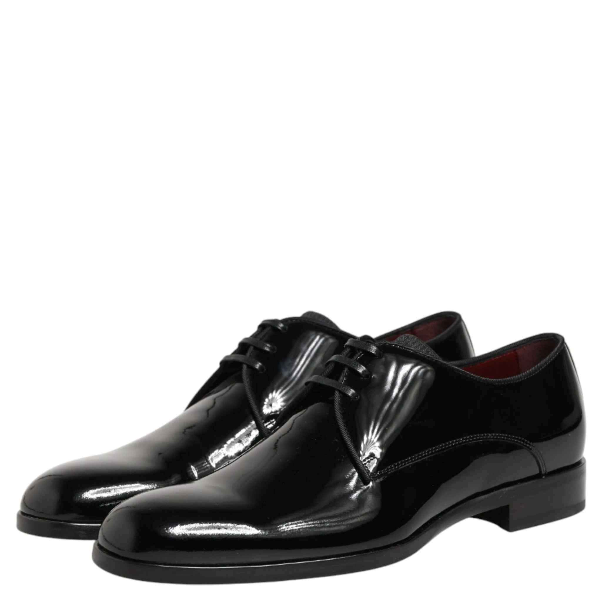 Black Calfskin Leather Derby Dress Shoes