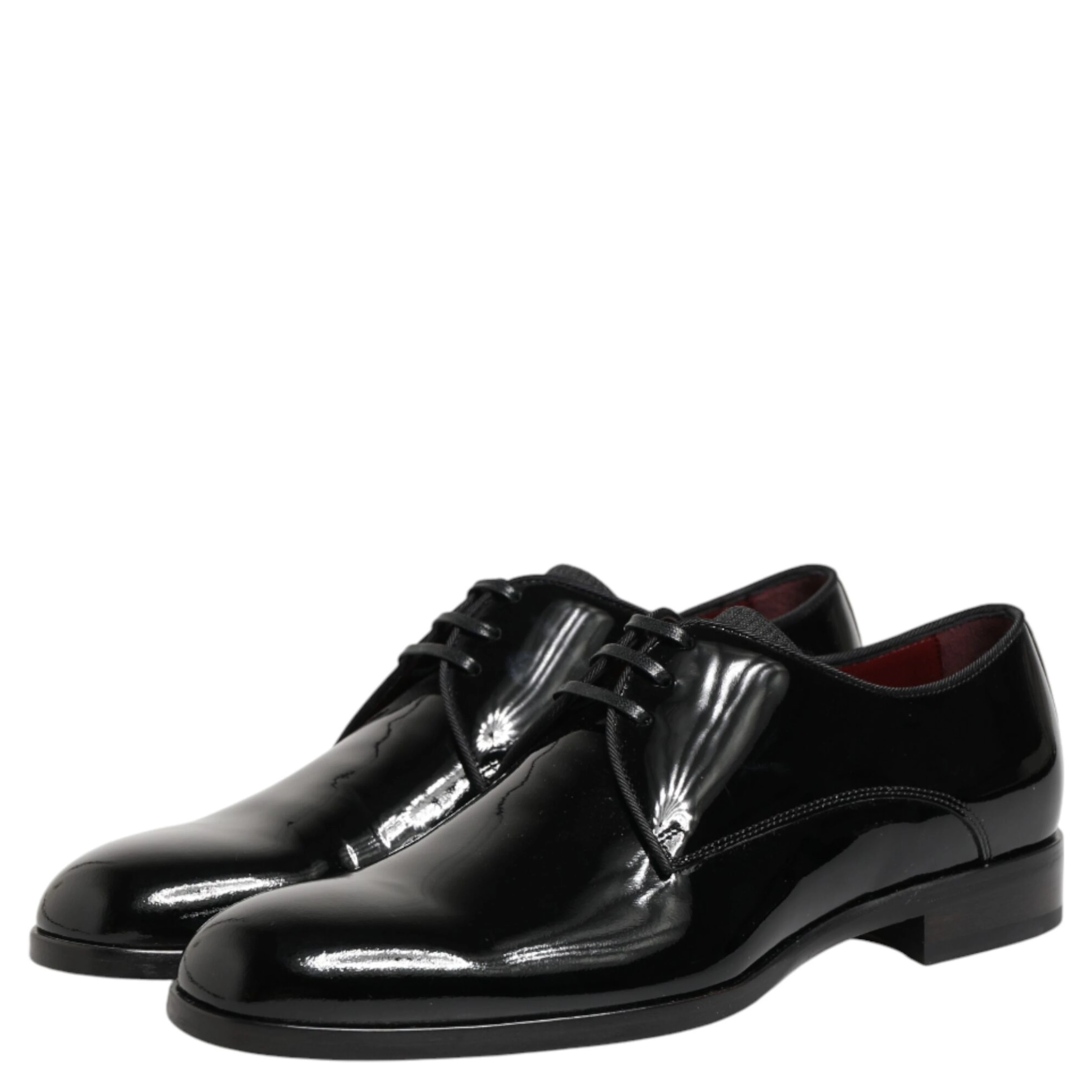 Black Calfskin Leather Derby Dress Shoes