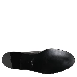 Black Leather Slip On Dress Men Loafers Shoes