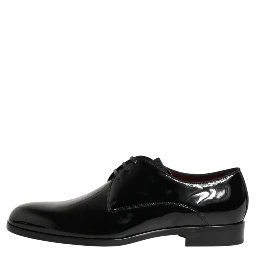 Black Calfskin Leather Derby Dress Shoes