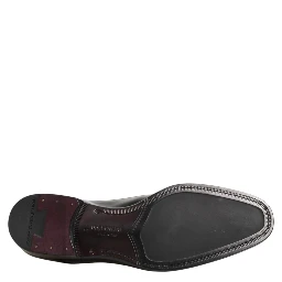 Black Calfskin Leather Derby Dress Shoes