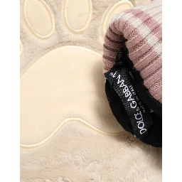 Brown Acrylic Knitted Fur Wrist Mitten Gloves