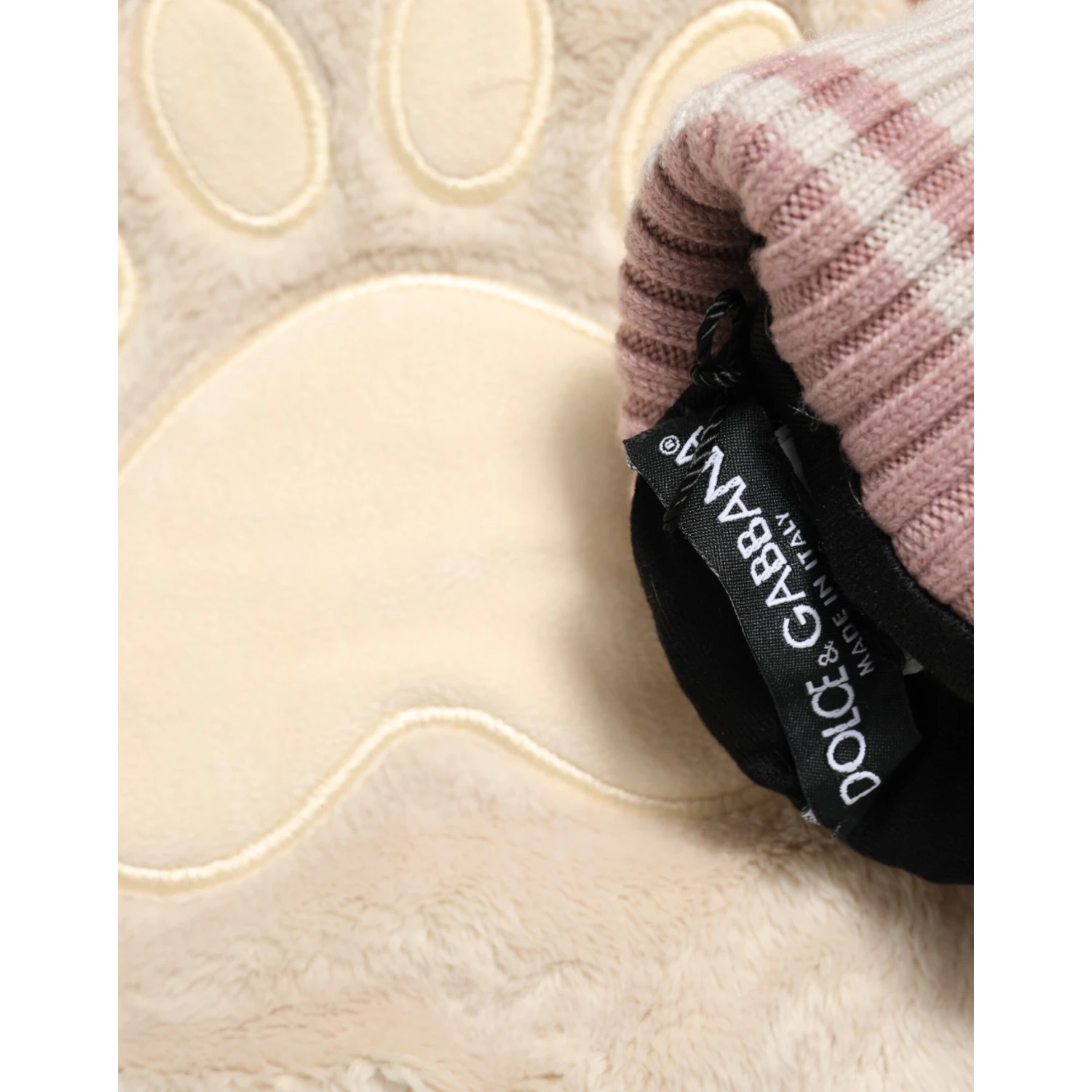 Brown Acrylic Knitted Fur Wrist Mitten Gloves