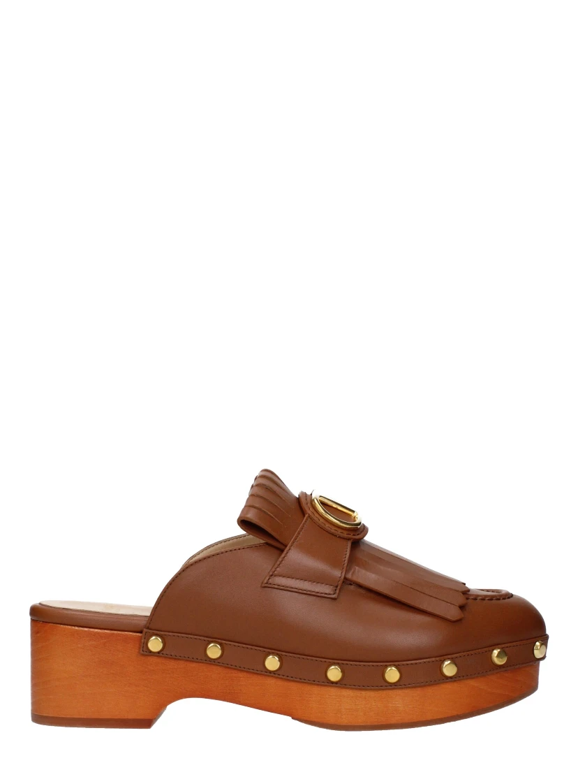 Brown Leather Slippers