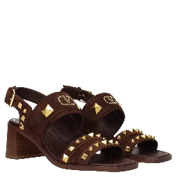 Brown Leather Strap-On Sandals