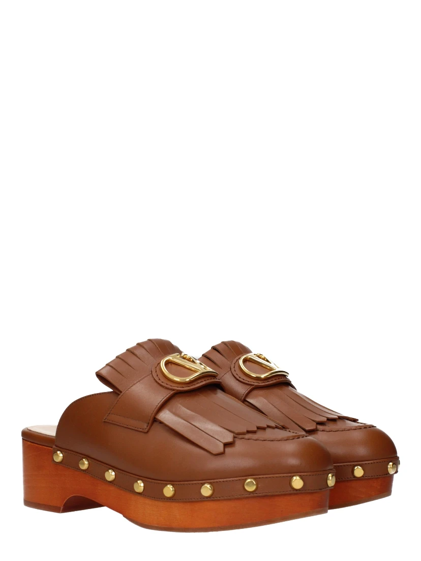 Brown Leather Slippers