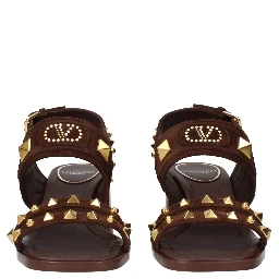 Brown Leather Strap-On Sandals