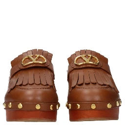 Brown Leather Slippers