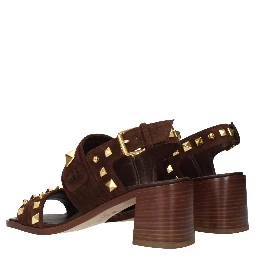 Brown Leather Strap-On Sandals