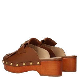 Brown Leather Slippers