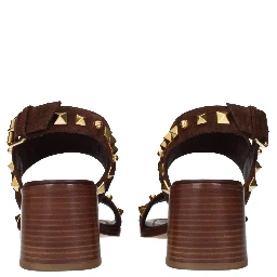 Brown Leather Strap-On Sandals