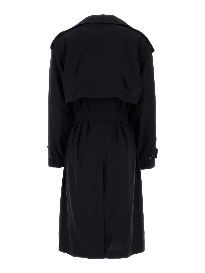 FINE WOOL BELTED TRENCH COAT