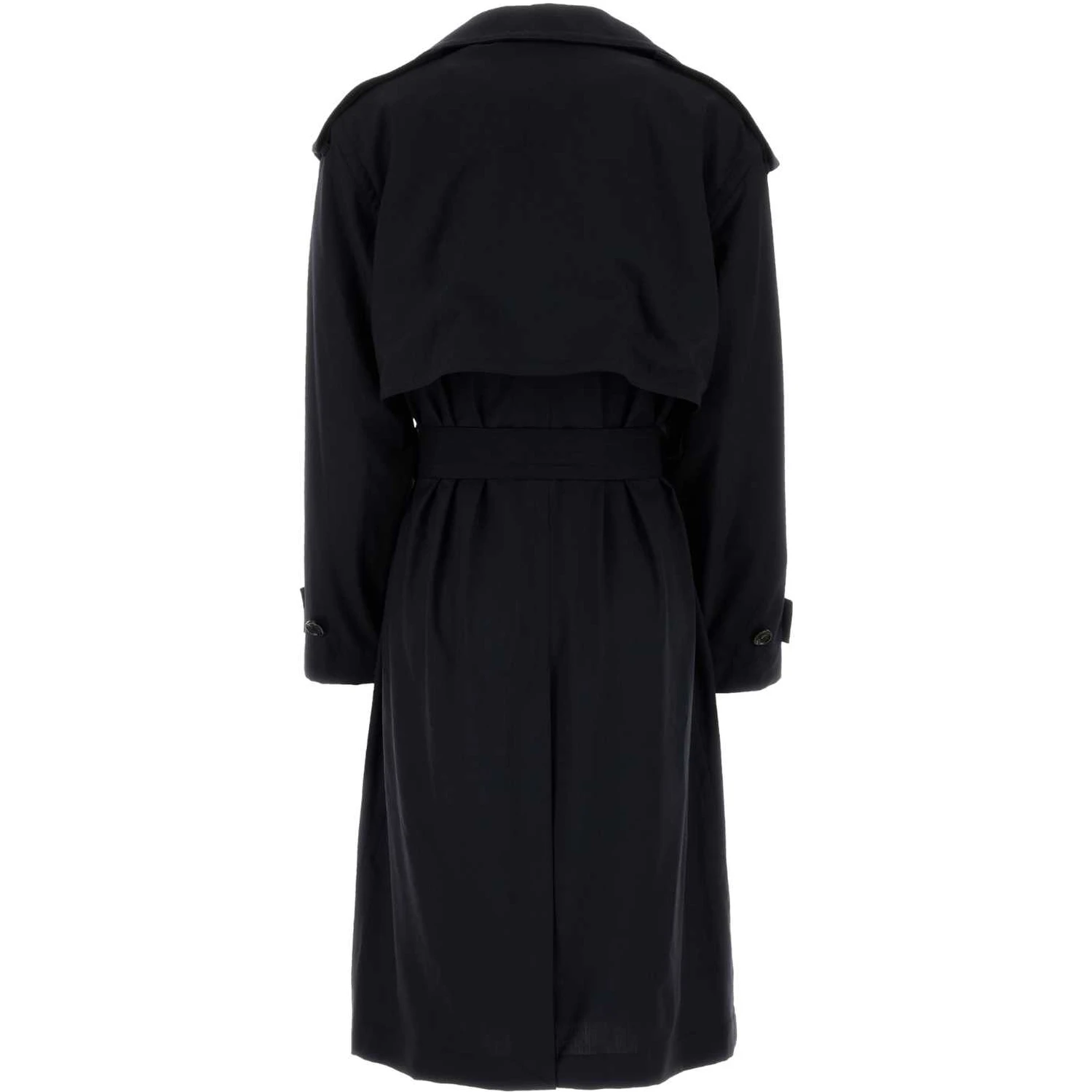 FINE WOOL BELTED TRENCH COAT