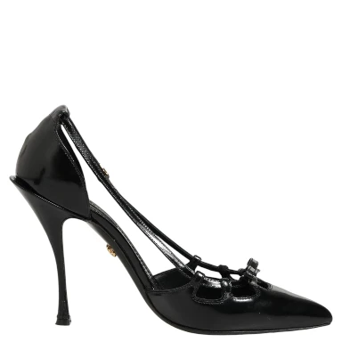 Black Patent Leather High Heels Pumps Shoes