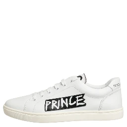 White Prince Leather Low Top Men Sneakers Shoes