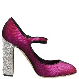 Pink Strass Mary Janes Heels Pumps Shoes