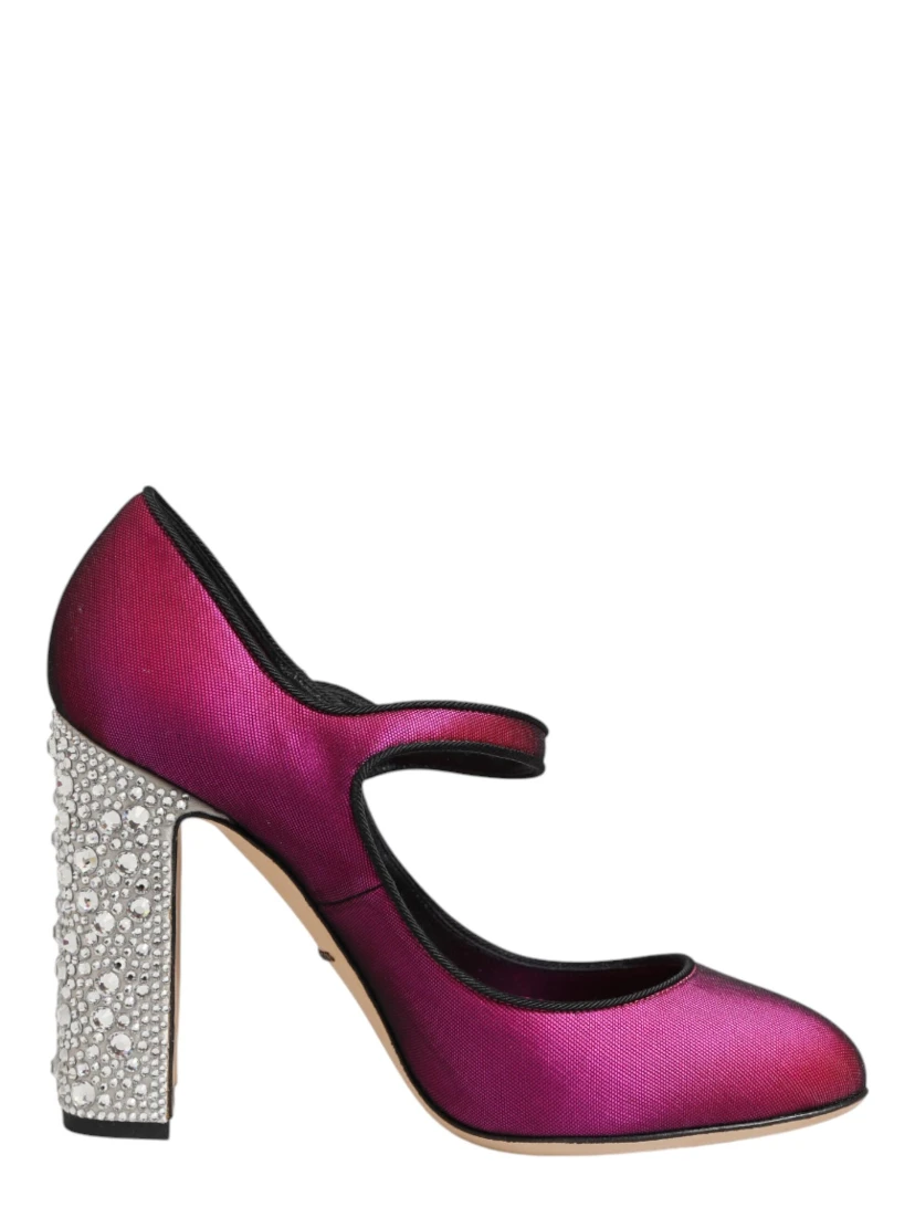 Pink Strass Mary Janes Heels Pumps Shoes