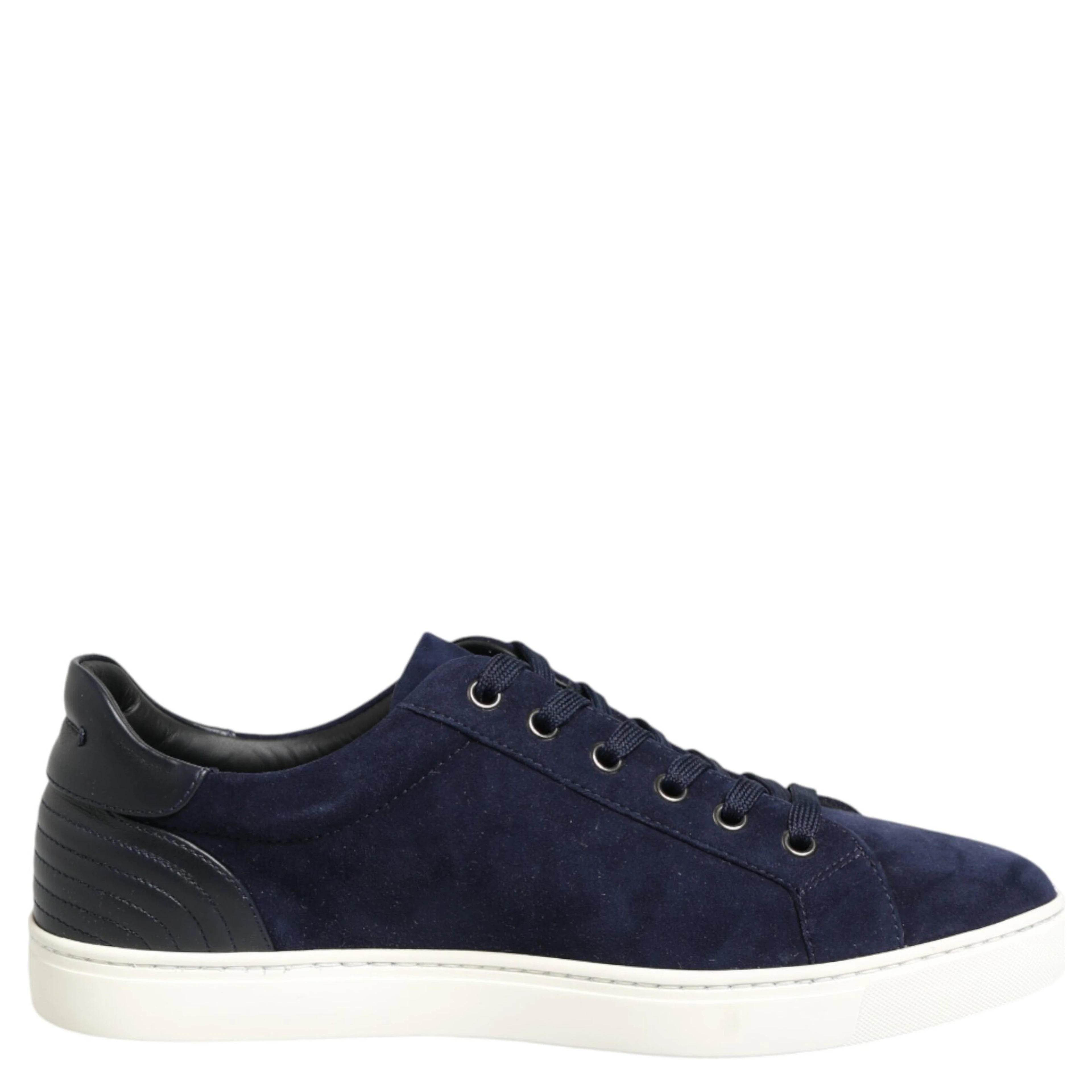 Blue Leather Suede Low Top Sneakers Shoes