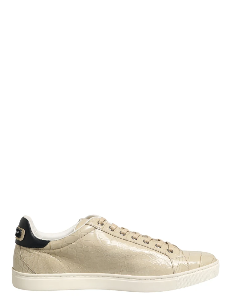 Beige London Low Top Leather Sneakers Shoes alternative
