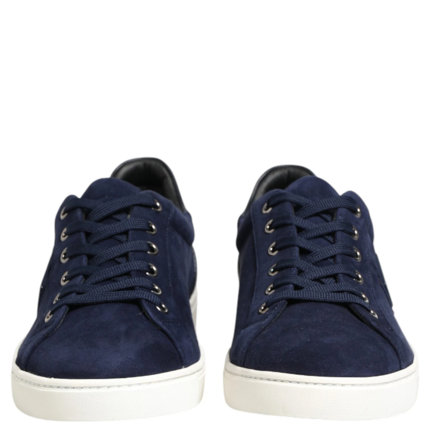Blue Leather Suede Low Top Sneakers Shoes