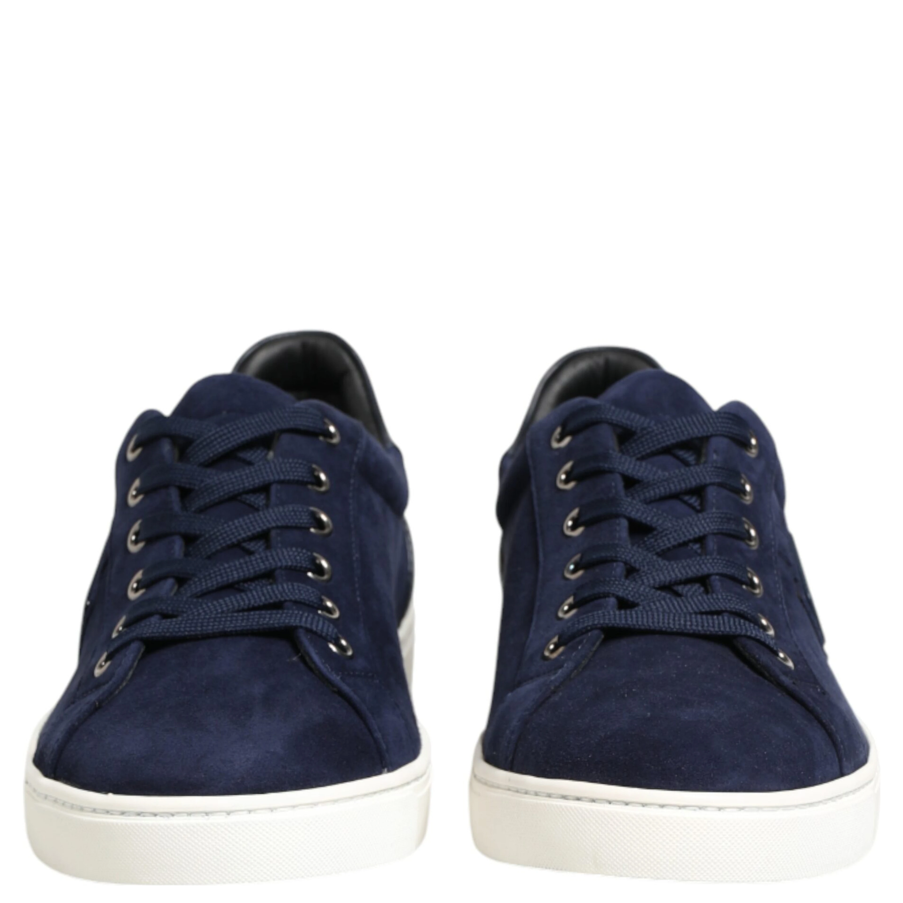 Blue Leather Suede Low Top Sneakers Shoes