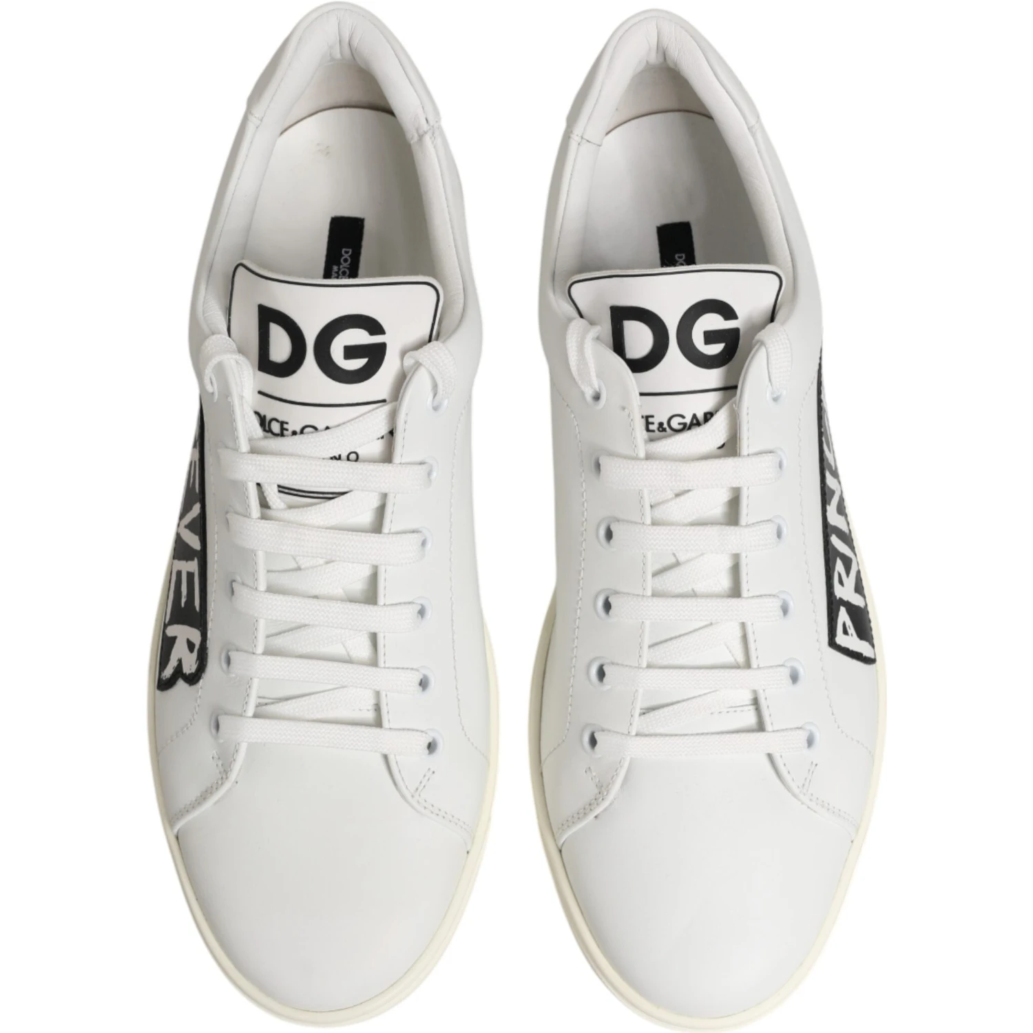 White Prince Leather Low Top Men Sneakers Shoes
